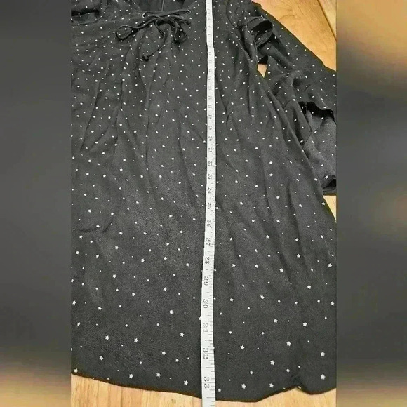 The Edit by Seventeen Junior's Size 7 Black Bell Sleeve with Lace Up Front Dress - Picture 10 of 11